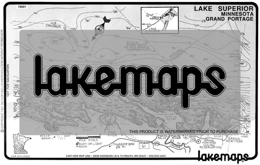 Lake Superior - Upper North Shore - GRAND PORTAGE - Lakemap - 78001