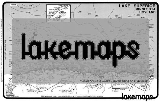 Lake Superior - Upper North Shore - HOVLAND - Lakemap - 78002