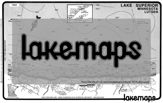 Lake Superior - Upper North Shore - LUTSEN - Lakemap - 78004