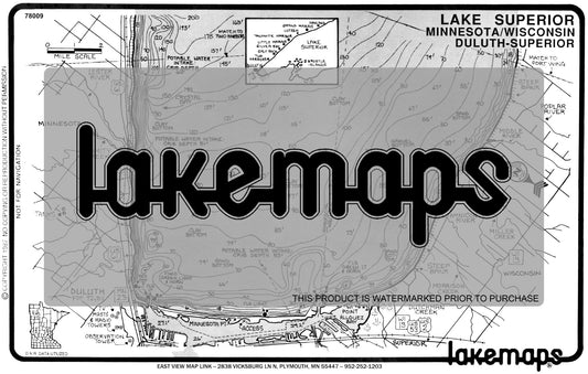 Lake Superior - Lower North Shore - DULUTH-SUPERIOR - Lakemap - 78009