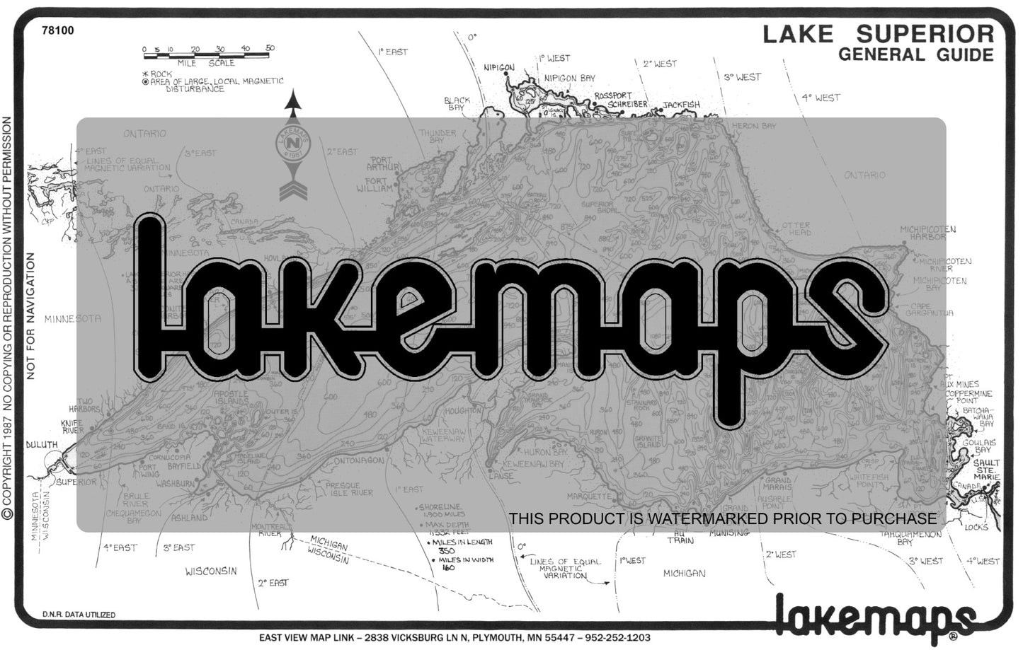 Lake Superior - LAKE SUPERIOR (General Guide) - Lakemap - 78100