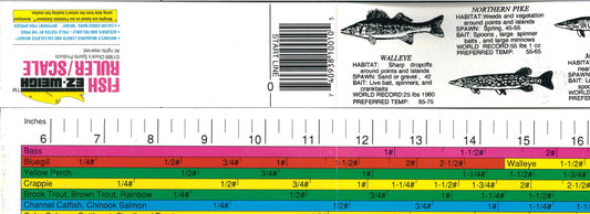 EZ Weigh Rulers NEW, More Fish, Pocket Folding 36"