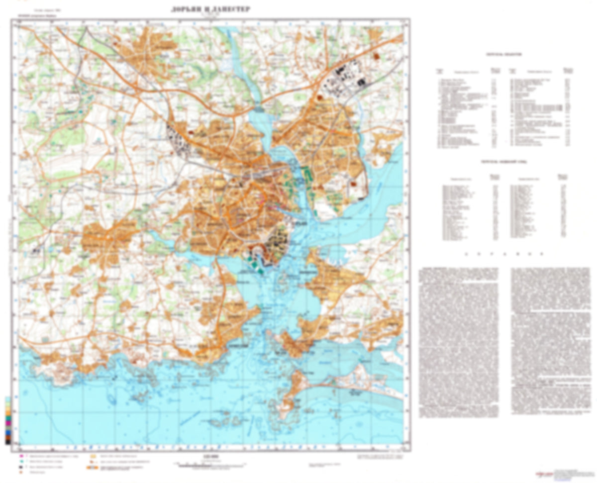Lorient (France) - Soviet Military City Plans – Longitude Maps
