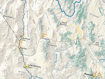 Land Cover of California & The Great Basin Fine Art Print Map
