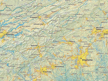 Land Cover of the Appalachians & Ohio Valley Fine Art Print Map