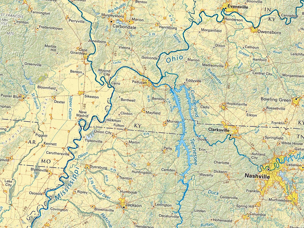 Land Cover of the Appalachians & Ohio Valley Fine Art Print Map