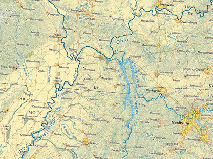 Land Cover of the Appalachians & Ohio Valley Fine Art Print Map