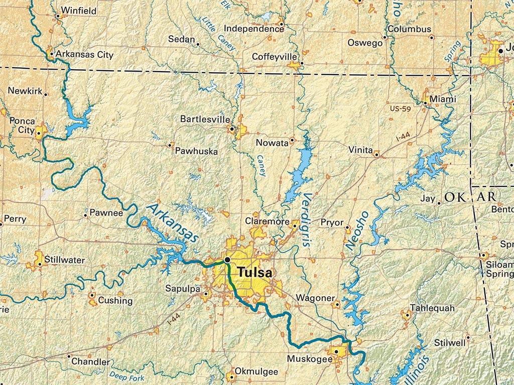 Land Cover of the Central Plains & Prairie Fine Art Print Map