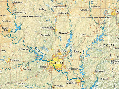 Land Cover of the Central Plains & Prairie Fine Art Print Map