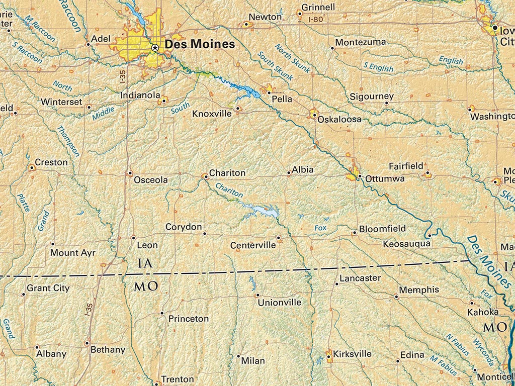 Land Cover of the Central Plains & Prairie Fine Art Print Map