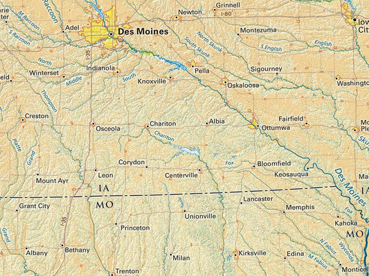 Land Cover of the Central Plains & Prairie Fine Art Print Map