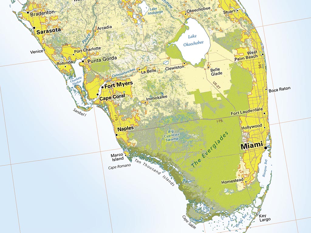 Land Cover of the East Coast Fine Art Print Map