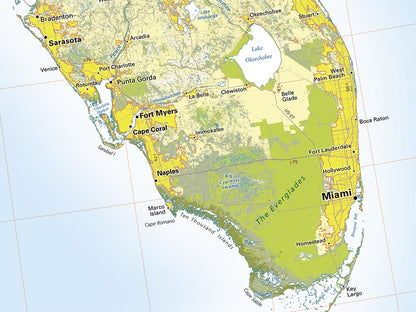 Land Cover of the East Coast Fine Art Print Map