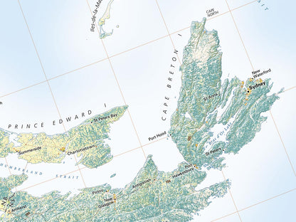 Land Cover of the East Coast Fine Art Print Map