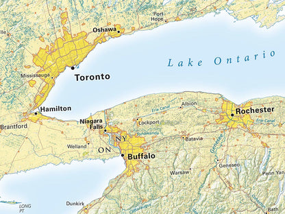 Land Cover of the Great Lakes Fine Art Print Map