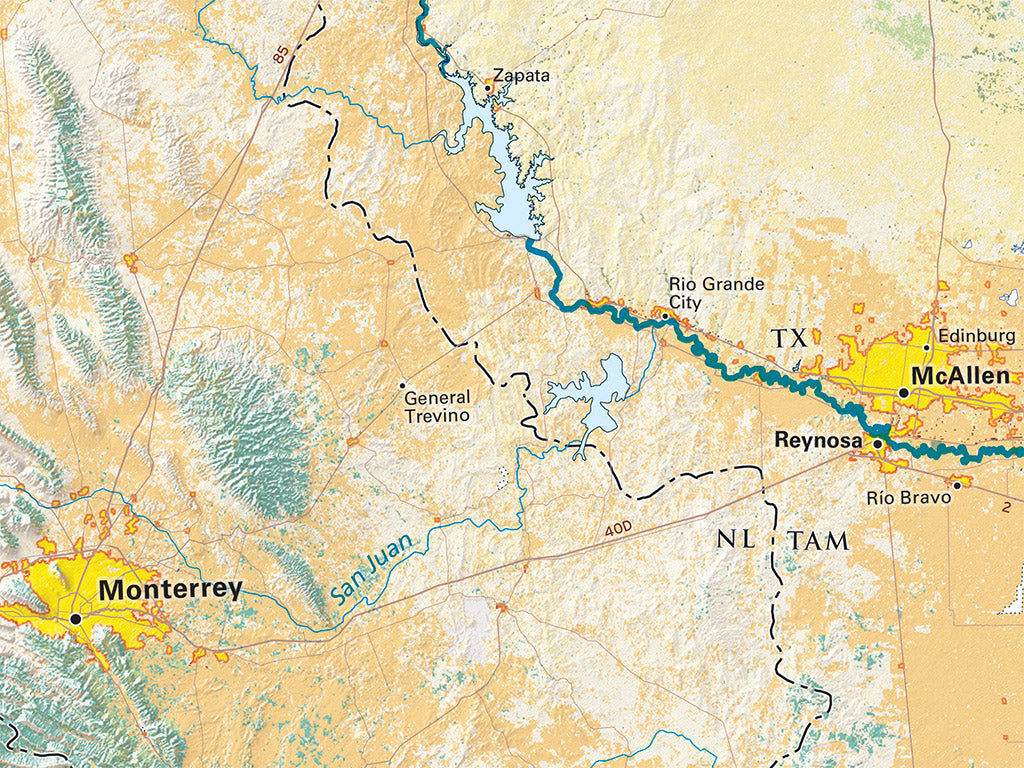 Land Cover of the Southern Plains Fine Art Map