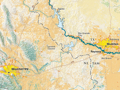 Land Cover of the Southern Plains Fine Art Map