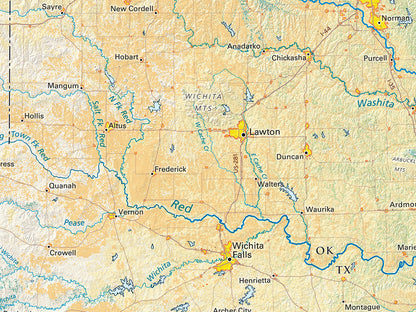 Land Cover of the Southern Plains Fine Art Map