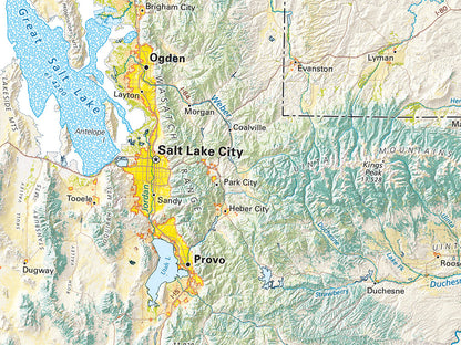 Land Cover of the Southern Rockies Fine Art Print Map