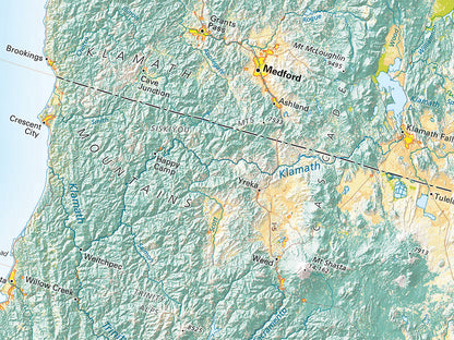 Land Cover of the West Coast Fine Art Print Map