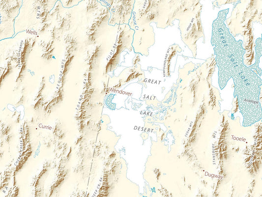 Landforms of California & the Great Basin Fine Art Print Map