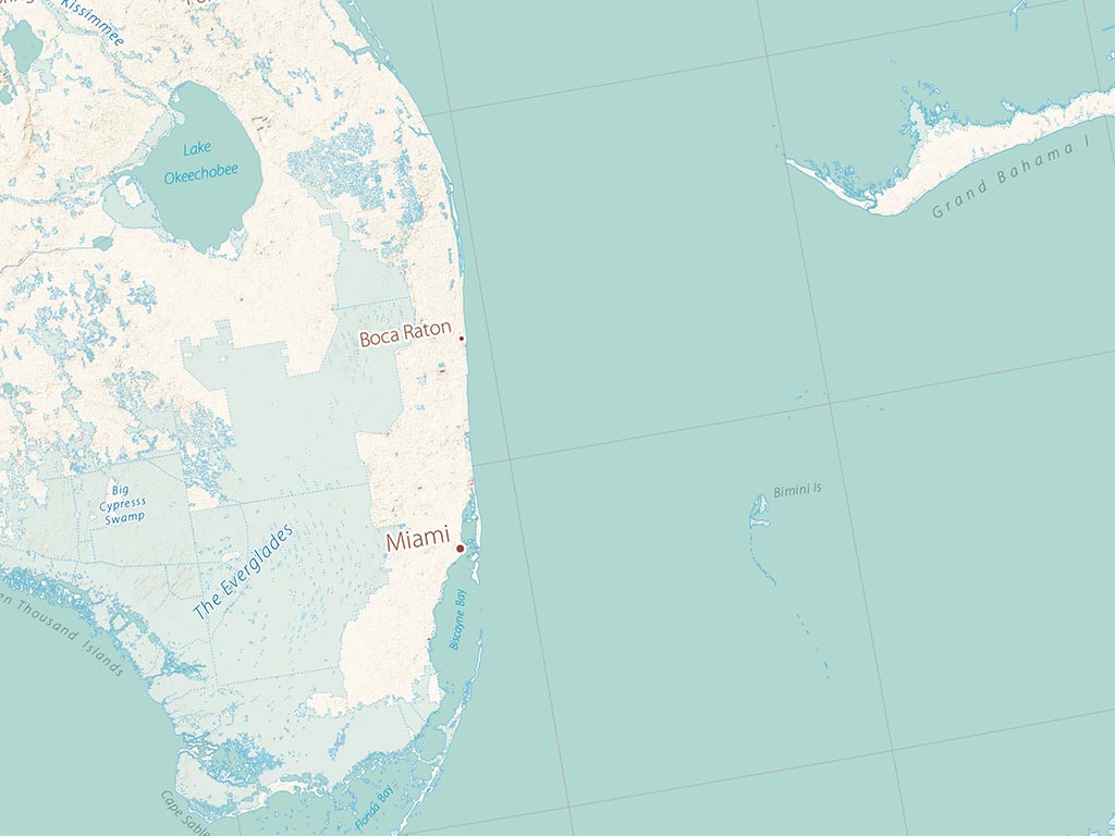 Landforms of the East Coast Fine Art Print Map