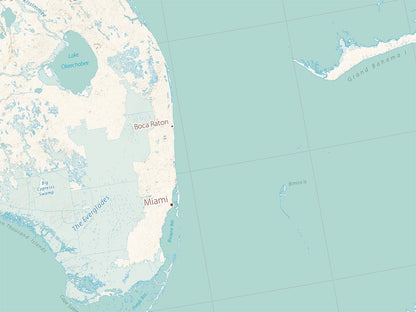 Landforms of the East Coast Fine Art Print Map