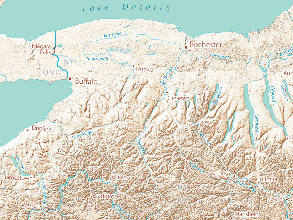Landforms of the Mid-Atlantic Coast Fine Art Print Map