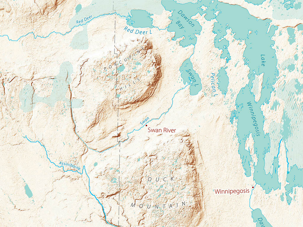 Landforms of the Northern Plains Fine Art Print Map
