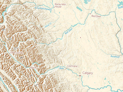 Landforms of the Northern Rockies Fine Art Print Map