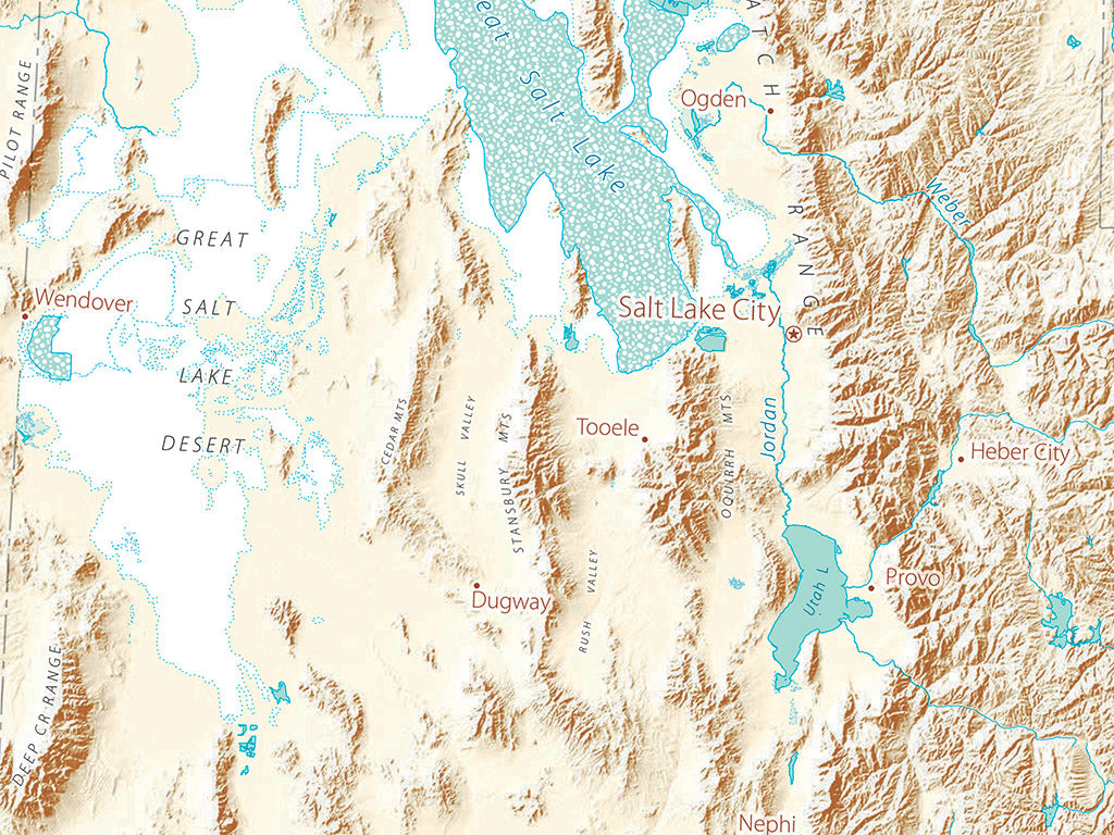 Landforms of the Southern Rockies Fine Art Print Map