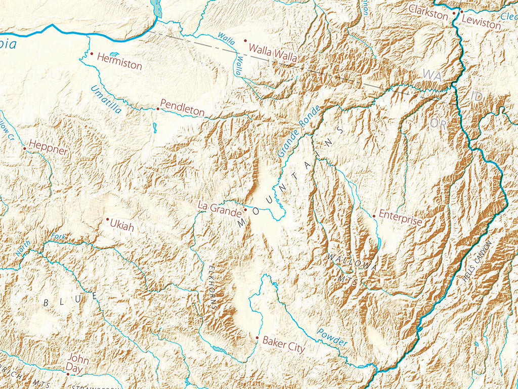 Landforms of the West Coast Fine Art Print Map