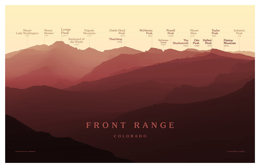 Longs Peak Peakscapes Elevation Panorama