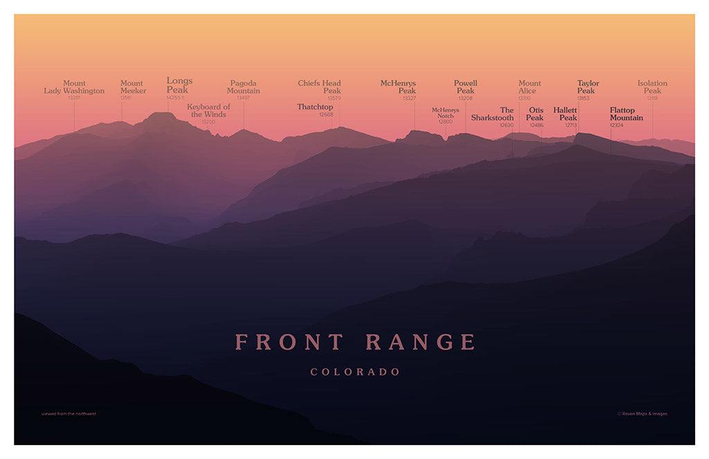 Longs Peak Peakscapes Elevation Panorama