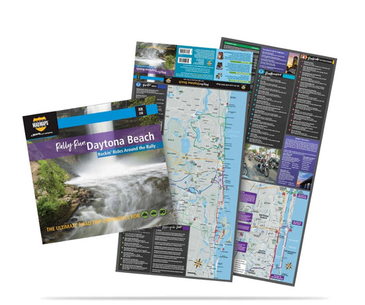 Mad Maps - Rally Run Road Trip Map - Daytona Beach