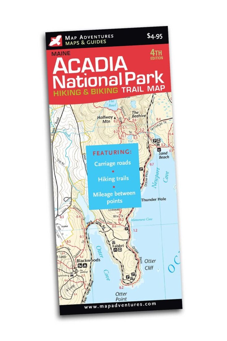 Acadia National Park Hiking & Biking Trail Map