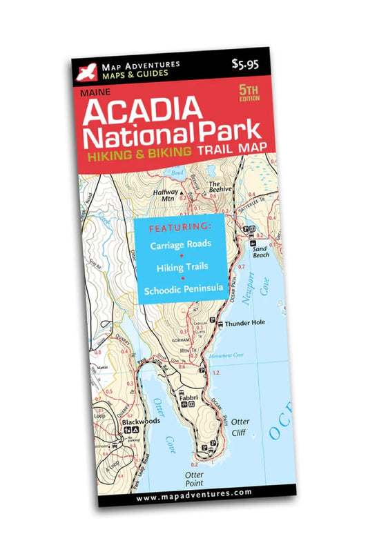 Acadia National Park Hiking & Biking Trail Map