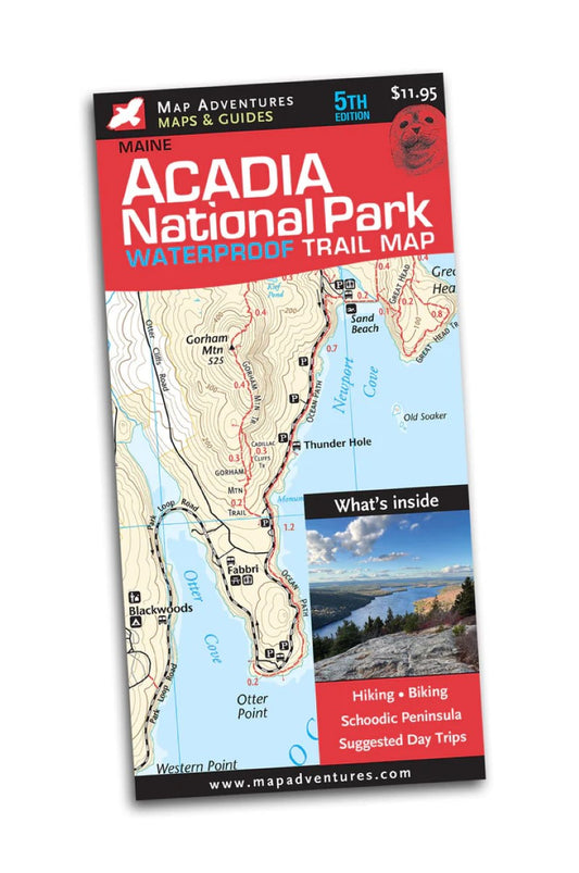 Acadia National Park Waterproof Trail Map