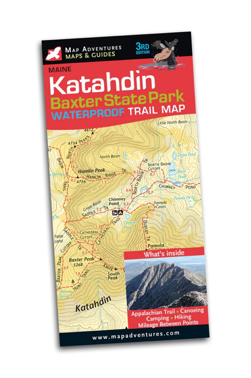 Katahdin - Baxter State Park Waterproof Trail Map