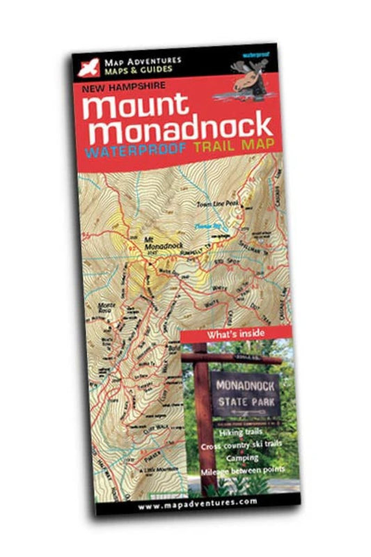 Mount Monadnock, New Hampshire Waterproof Trail Map