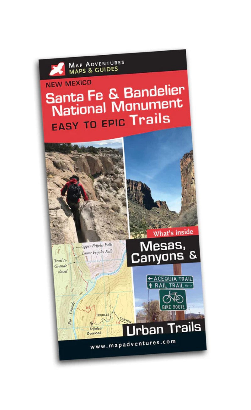 Santa Fe & Bandelier Waterproof Trail Map