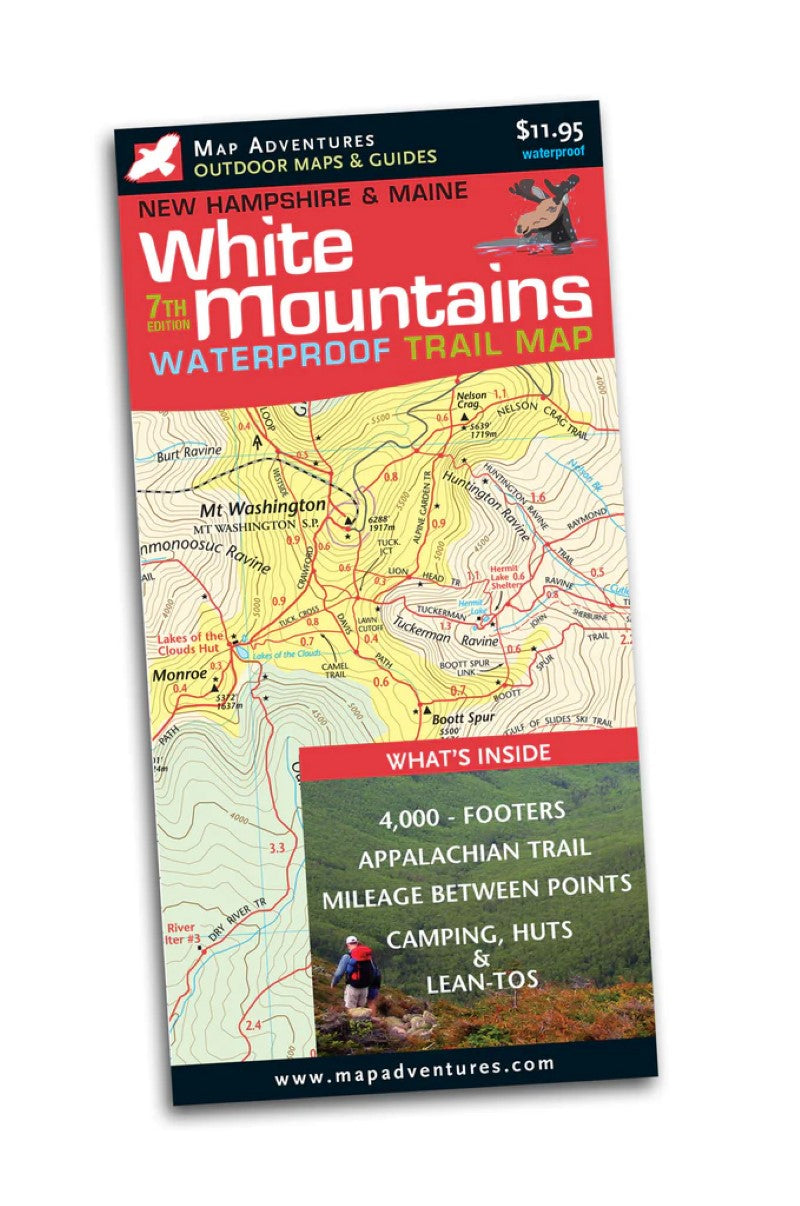 White Mountains Waterproof Hiking Trail Map