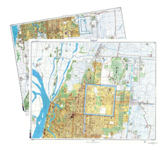 Mandalay (Myanmar) 2-Sheet Set - Soviet Military City Plans