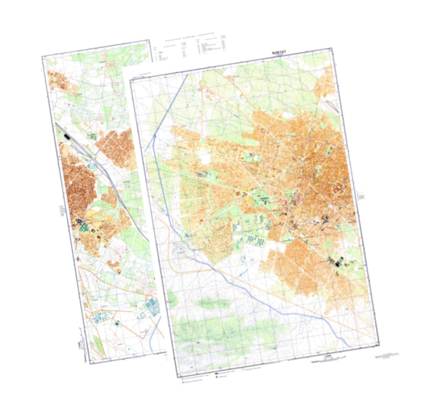 Mashhad (Iran) 2-Sheet Set - Soviet Military City Plans