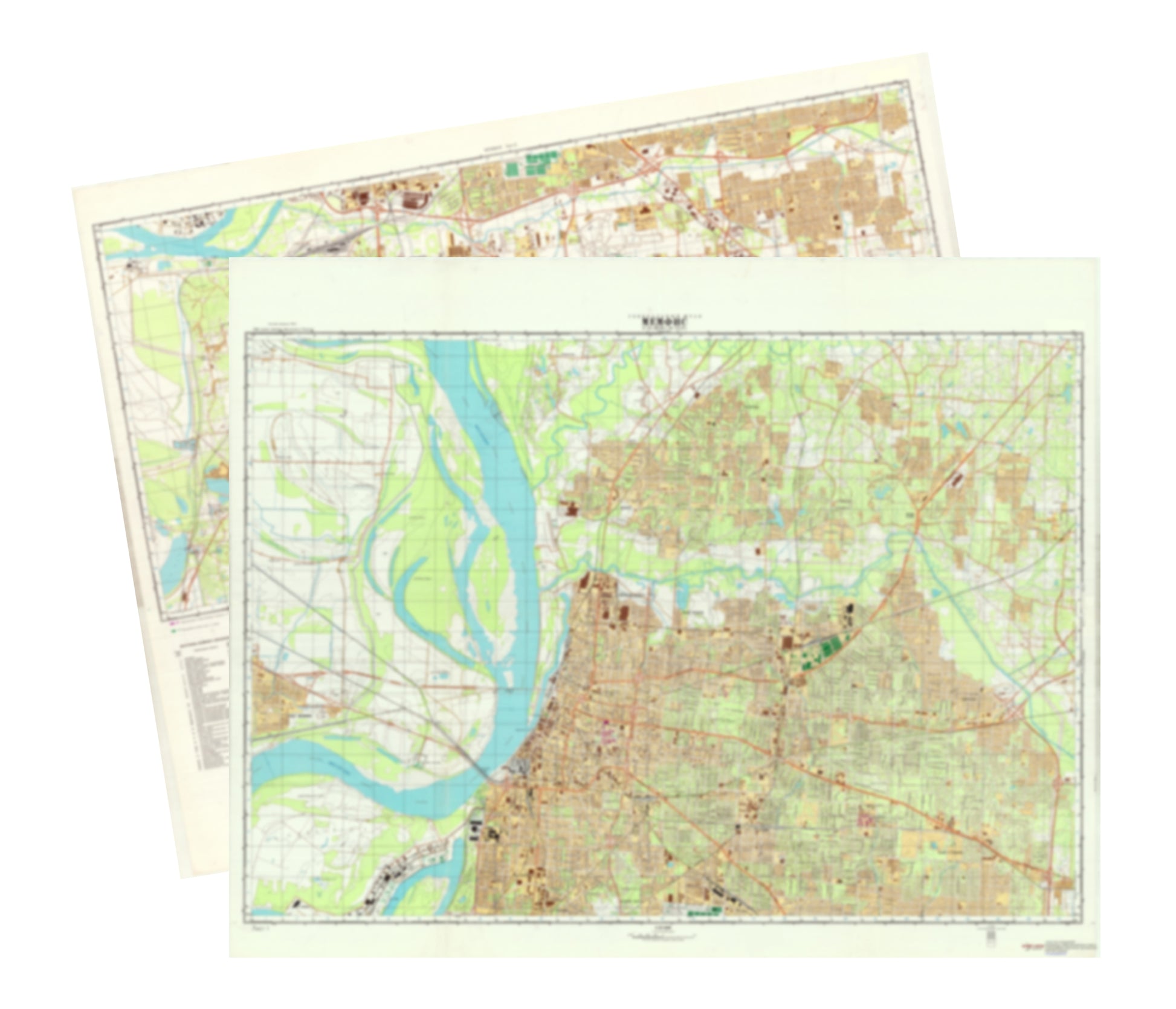 Memphis, TN (USA) 2-Sheet Set - Soviet Military City Plans