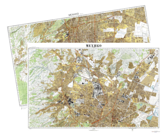 Mexico City (Mexico) 2-Sheet Set - Soviet Military City Plans
