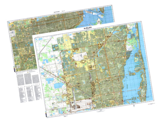Miami, FL (USA), 1984 Edition 2-Sheet Set - Soviet Military City Plans