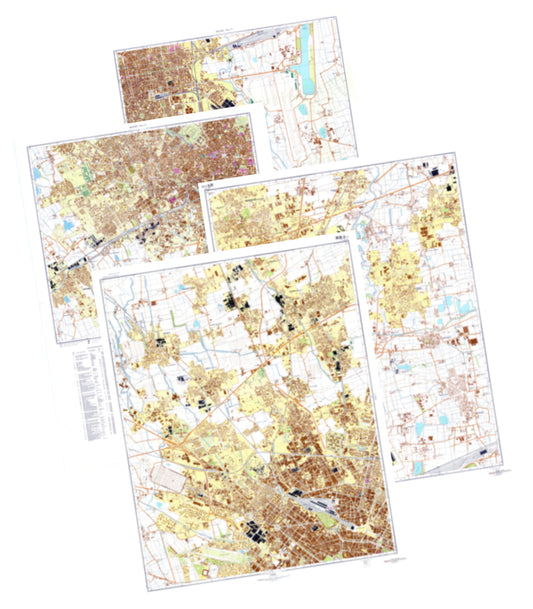 Milano (Italy) 4-Sheet Map Set - Soviet Military City Plans