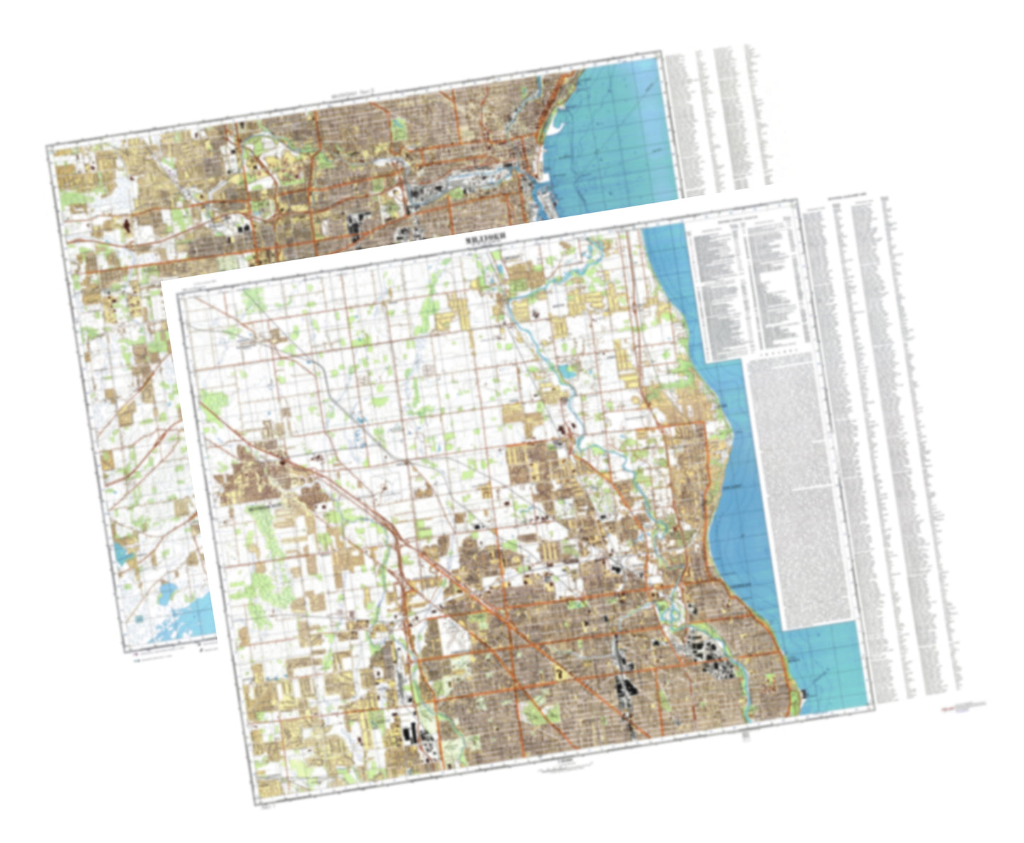 Milwaukee, WI (USA) 2-Sheet Set - Soviet Military City Plans
