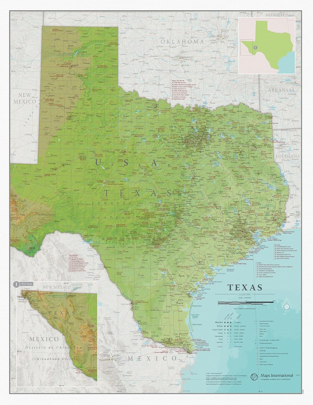 Texas Wall Map